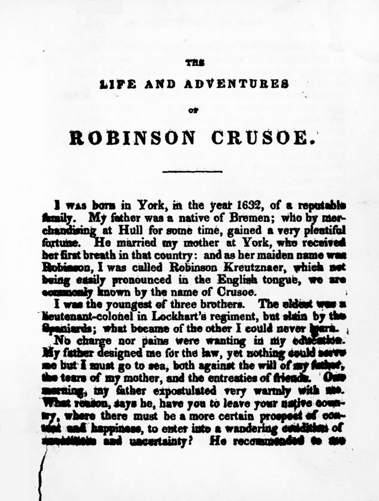 Scan 0003 of Life and surprising adventures of Robinson Crusoe, of York, mariner