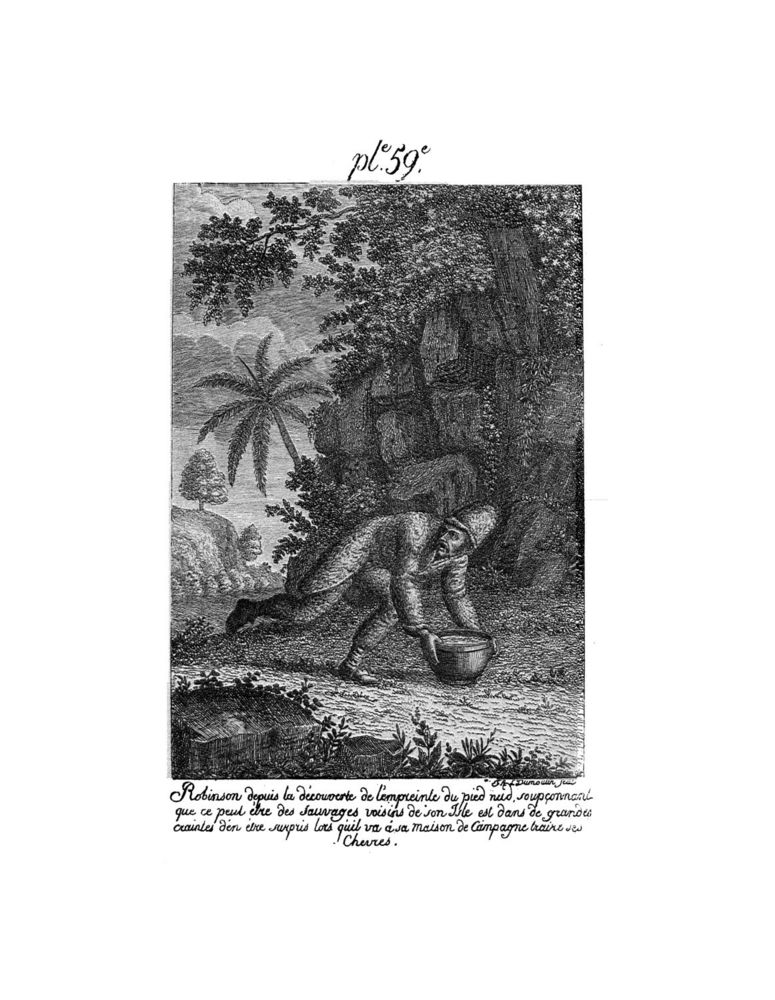 Scan 0123 of Collection de cent-cinquante gravures représentant et formant une suite non interrompue des voyages et aventures surprenantes de Robinson Crusoé