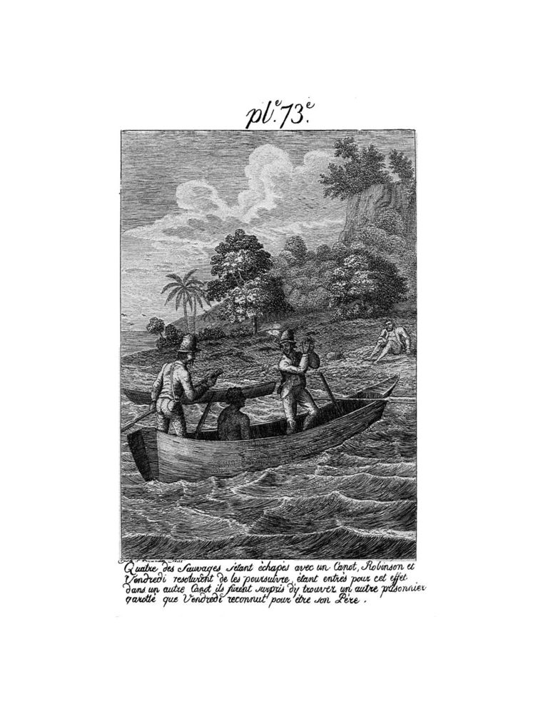 Scan 0151 of Collection de cent-cinquante gravures représentant et formant une suite non interrompue des voyages et aventures surprenantes de Robinson Crusoé