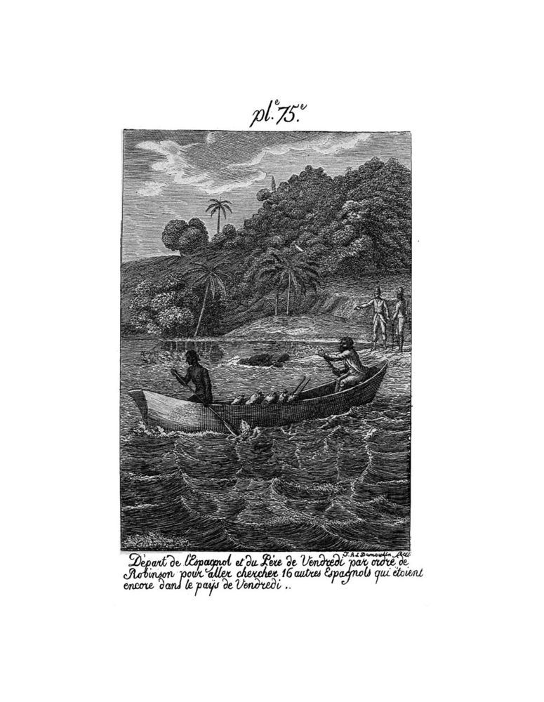 Scan 0155 of Collection de cent-cinquante gravures représentant et formant une suite non interrompue des voyages et aventures surprenantes de Robinson Crusoé
