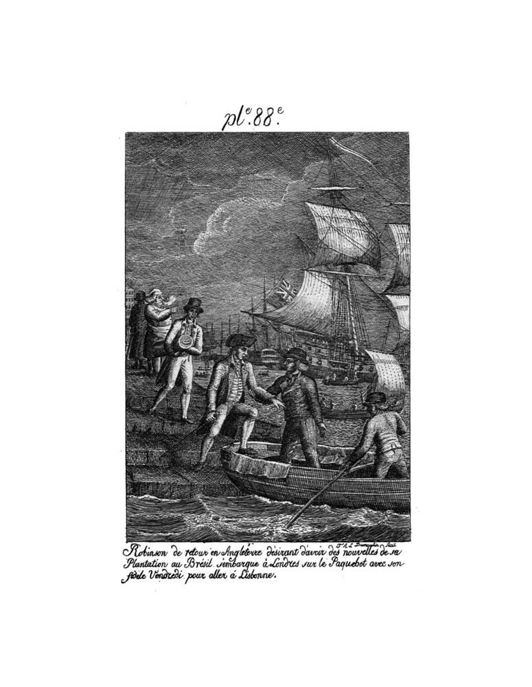 Scan 0181 of Collection de cent-cinquante gravures représentant et formant une suite non interrompue des voyages et aventures surprenantes de Robinson Crusoé