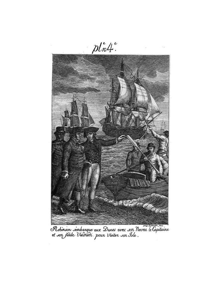 Scan 0213 of Collection de cent-cinquante gravures représentant et formant une suite non interrompue des voyages et aventures surprenantes de Robinson Crusoé