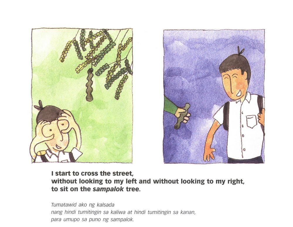 Scan 0008 of When I cross the street… = Kapag tumatawid ako ng kalsada…