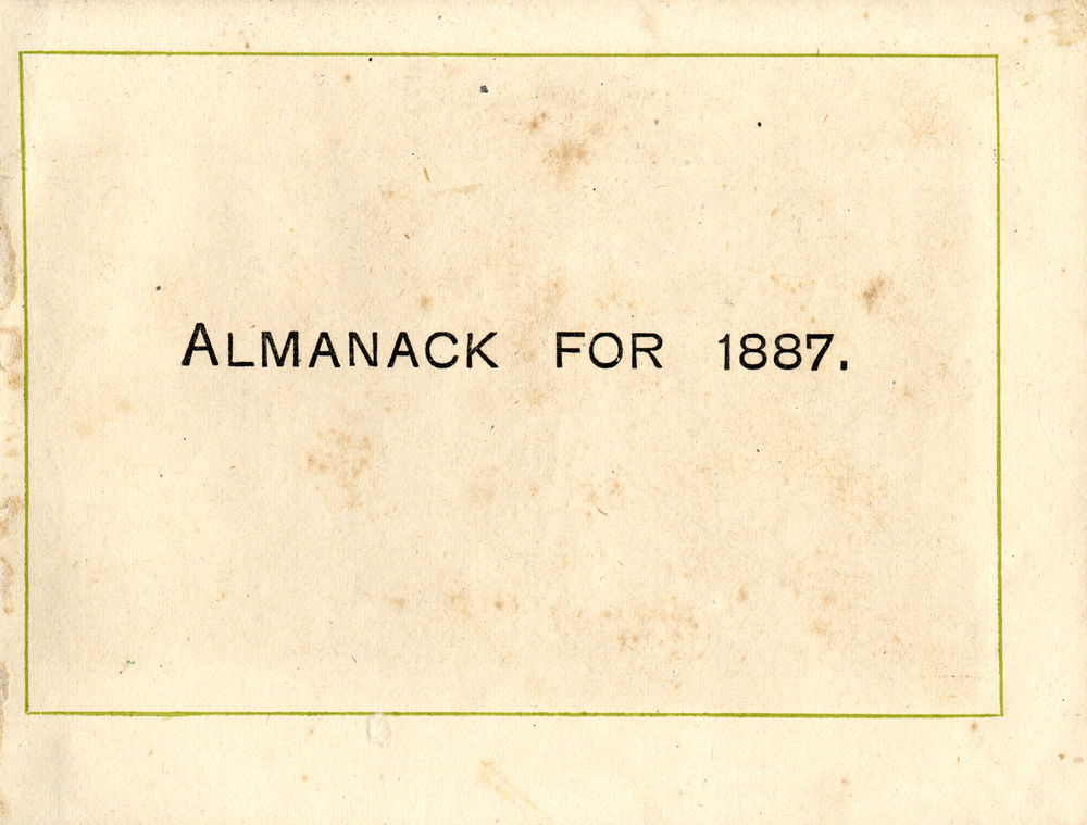 Scan 0003 of Almanack for 1887