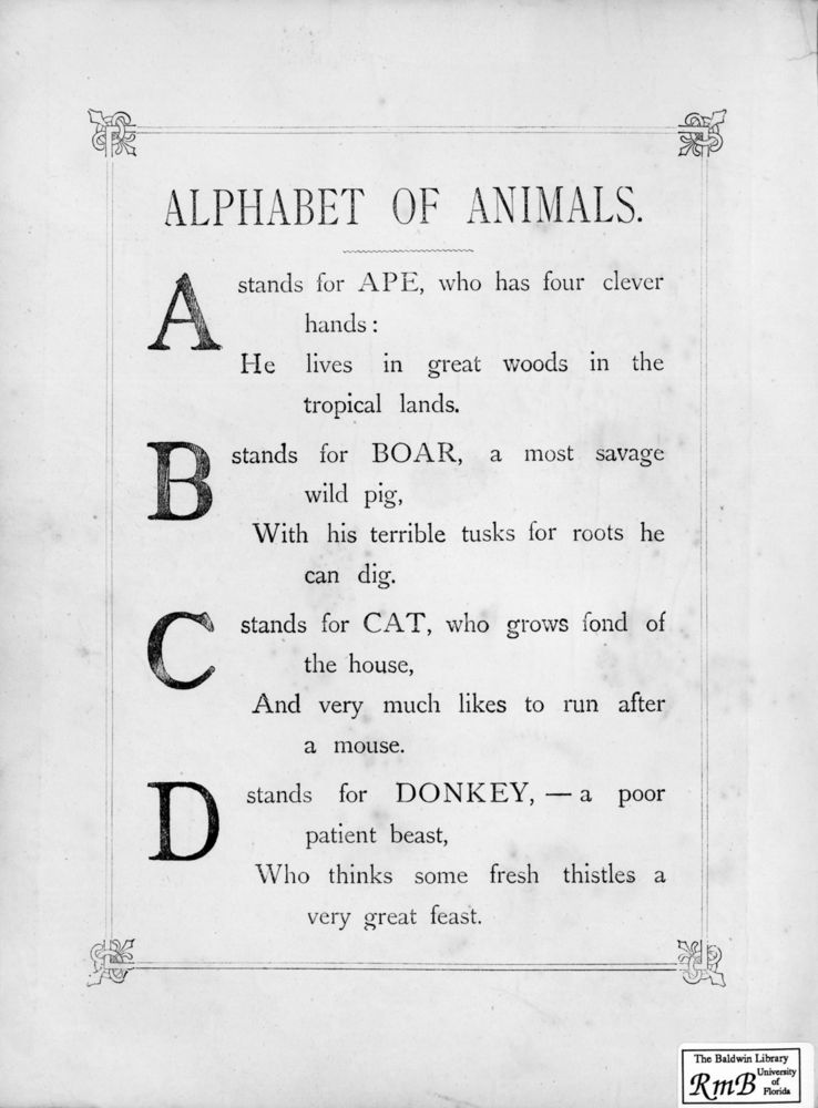 Scan 0002 of The alphabet of animals
