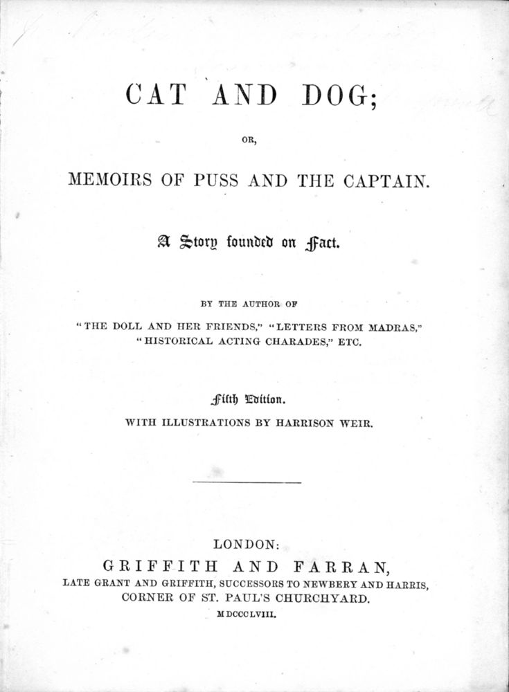 Scan 0005 of Cat and dog, or, Memoirs of Puss and the Captain
