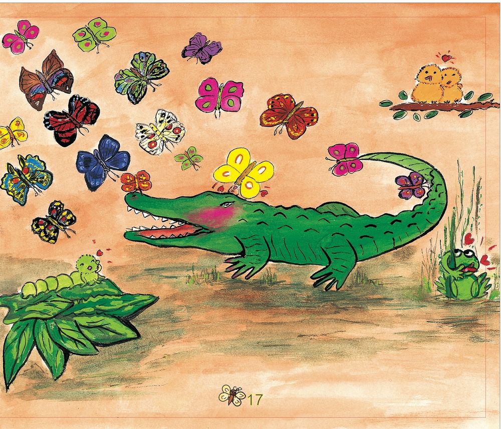 Scan 0019 of Sniffles the crocodile and Punch the butterfly